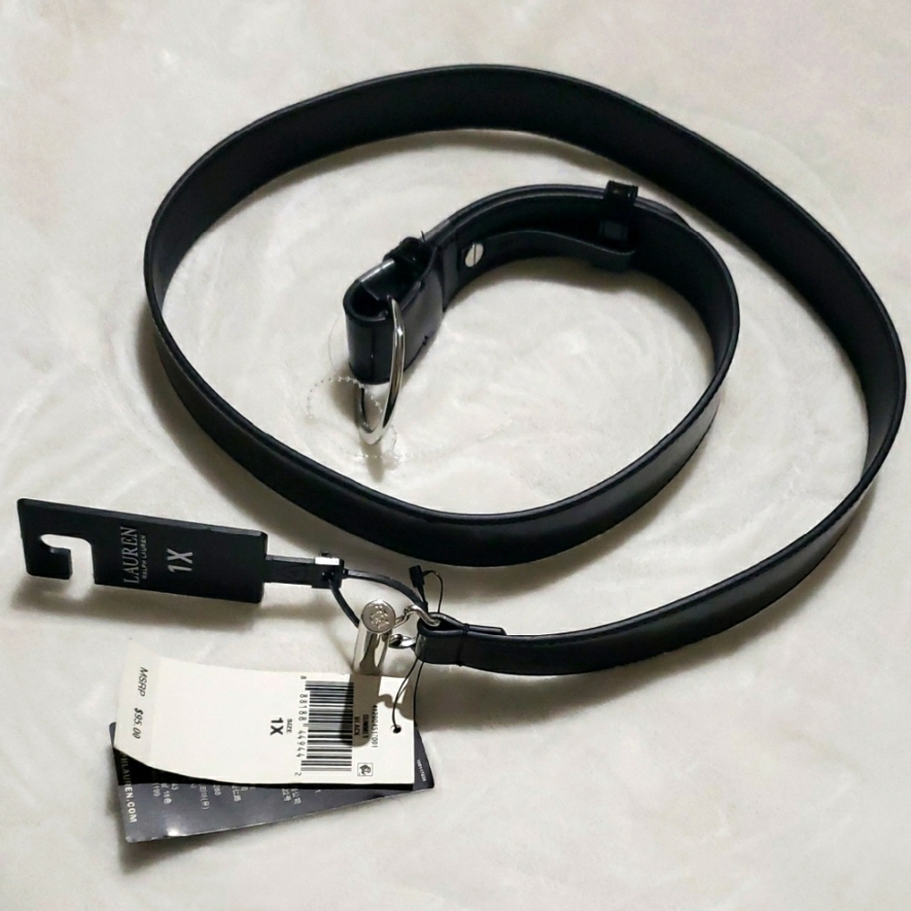 Lauren Ralph Lauren Black Patent Leather Belt.‎ SIZE 1X.